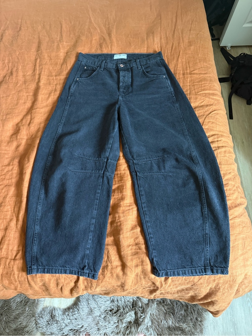We The Free Good Luck Mid-Rise Barrel Jeans